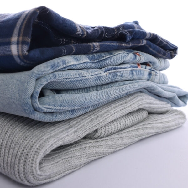 carefully selected clothes for fabric type and temperature